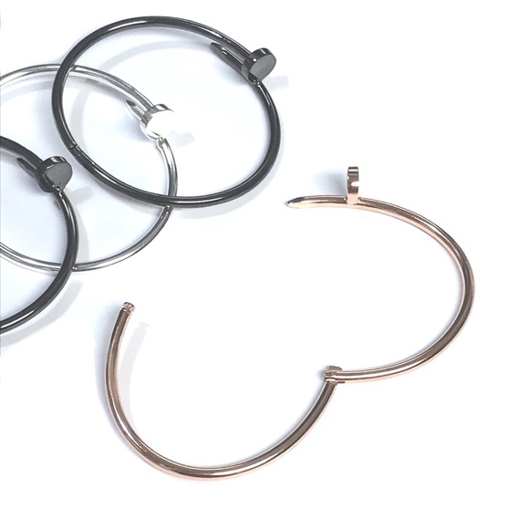 Steel Nail Shape Love Bangle Bracelet - Picture 8 of 8